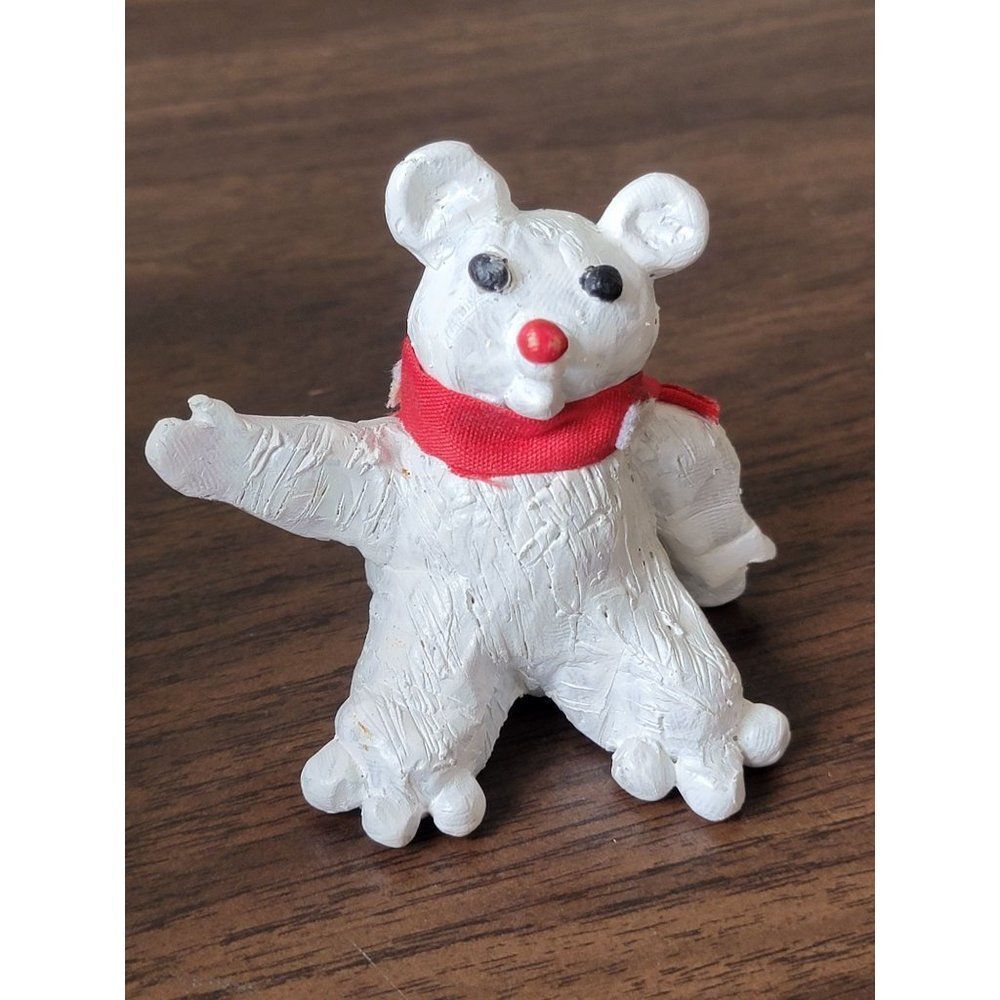 Mouse snowman mice Red Scarf Xmas Decor figure